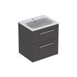 Juego de lavabo para mueble serie Selnova Square, referencia 501.237.00.1 de Geberit, Lava / Cubierto mate